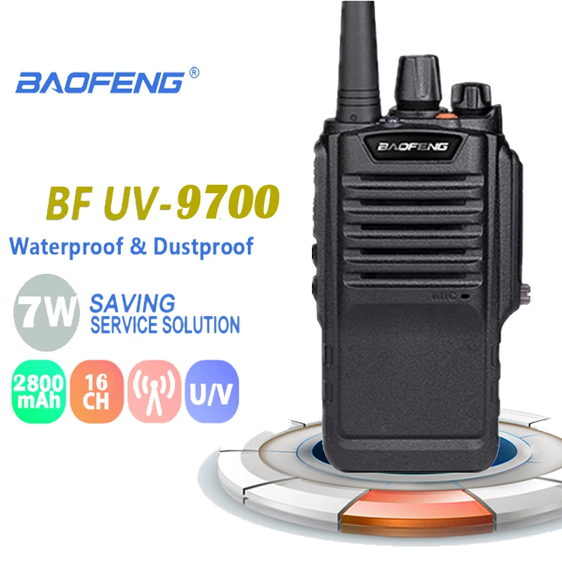 Новая высокомощная рация Baofeng Bf 9700 7 Вт IP67 около 12 часов UHF & VHF 400 520 МГц