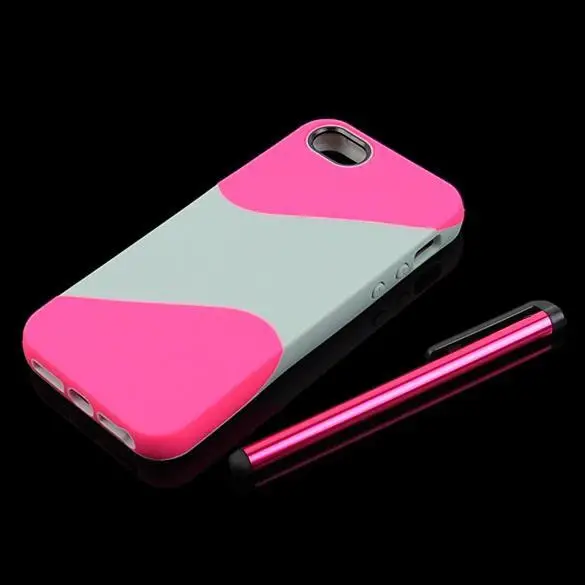 Новинка розовый серый чехол для телефона кожный аксессуары Apple iPhone 5 + защита