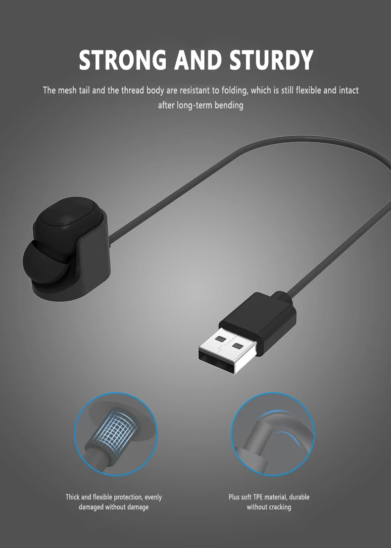 Usb зарядный док-кабель для Xiaomi Airdots Молодежная версия Redmi Airdots зарядное устройство Замена портативный мини-Чехол