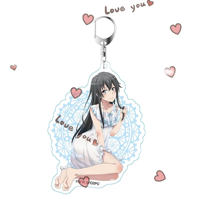 

BANDAI Anime Yukinos Yuis Acrylic Keychain Pendant Figure Ornaments Animation Derivatives Peripheral Products Model Toys