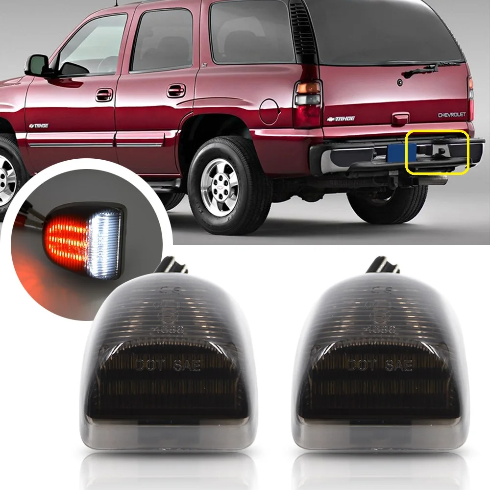 

2 светильник т., светодиодные ленты для подсветки номерного знака для Chevrolet GMC Cadillac 00-06 Yukon Tahoe Suburban Escalade