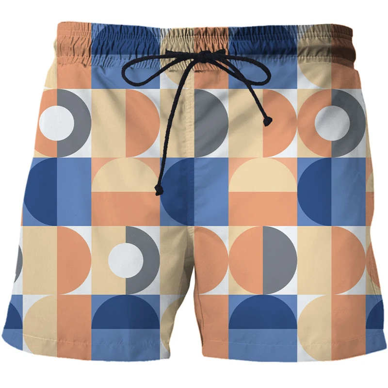 2021 men's Abstract pattern print beach shorts 3D printed fashion men's shorts Summer Swimsuit Board short pants size XXS-7XL