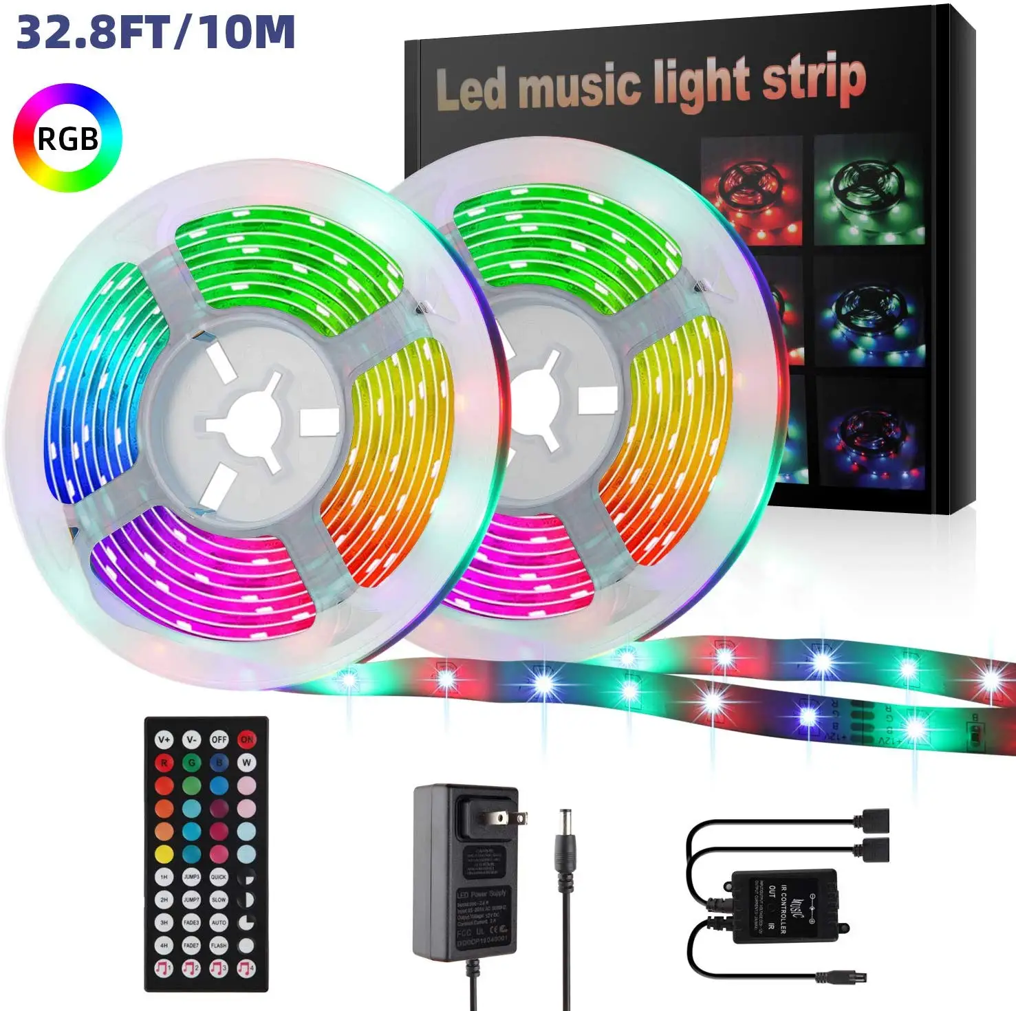 Светодиодный светильник s YLCVBUD 32 8ft/10 M 3528 SMD RGB веревочный музыкальная