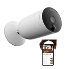 KAMI 1080P Беспроводная батарея ip-камера перезаряжаемая 2-сторонняя аудио уличная защита от атмосферных воздействий Wifi Солнечная камера движения PIR Белый