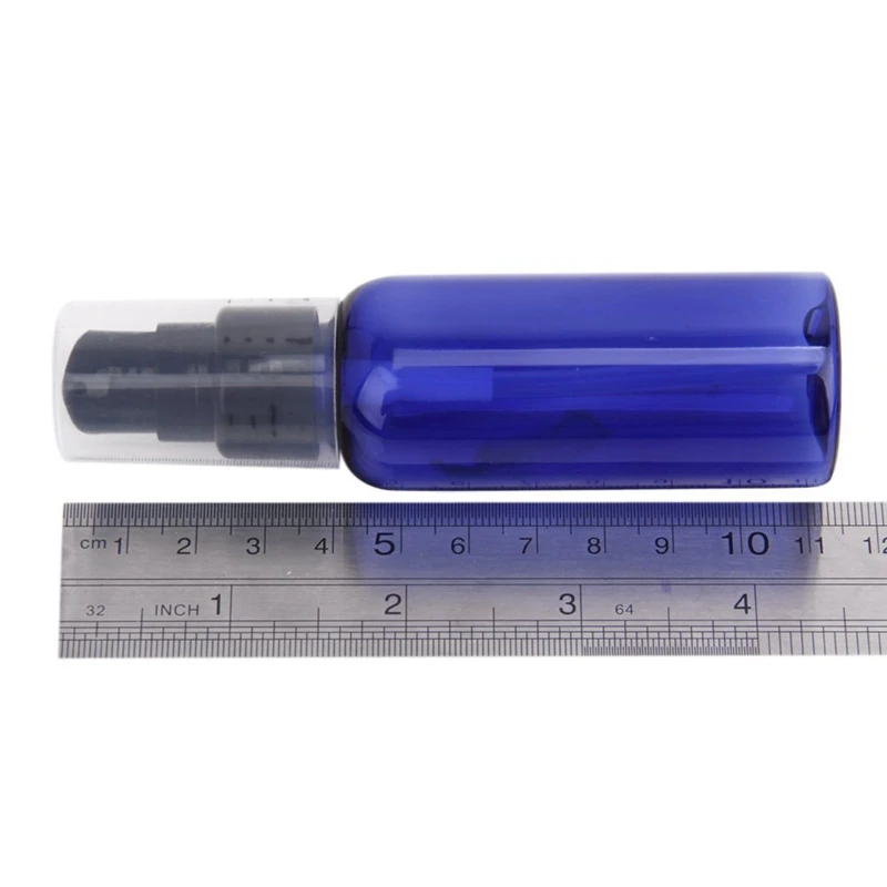 

3 x 50ML Refillable Lotion Cream Treatment Pump Bottle with Cap - Blue and Black