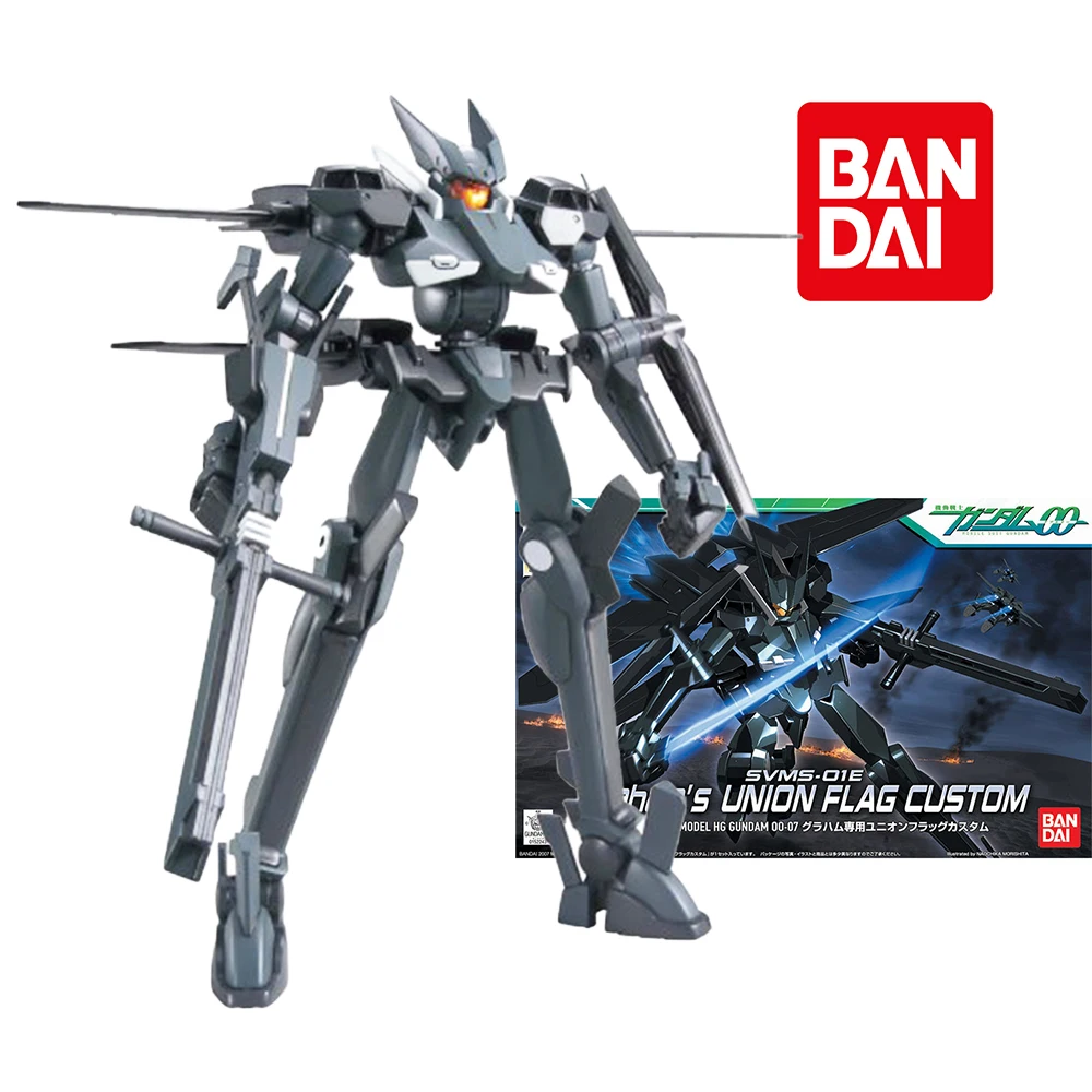 

Bandai Gundam Model Kit Gunpla HG 07 1/144 Graham Union Flag Custom Action PVC Anime Figure Model Collection Toys