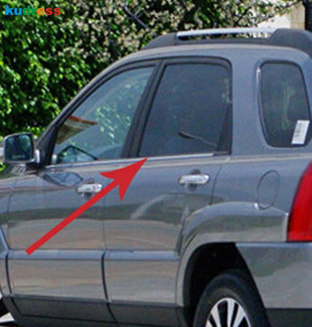 Для Kia Sportage 2007 2008 2009 нержавеющая сталь автомобильная оконная Нижняя крышка