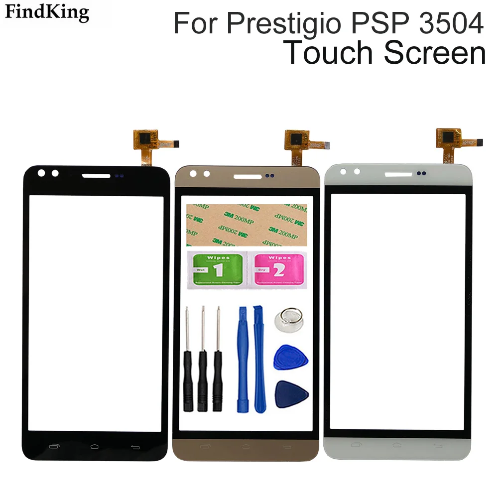 

Сенсорное стекло 5,0 дюйма для мобильного телефона, для Prestigio Muze C3 PSP 3504 PSP 3504 Duo, сенсорный экран, стекло, дигитайзер, панель, датчик объектива, клей