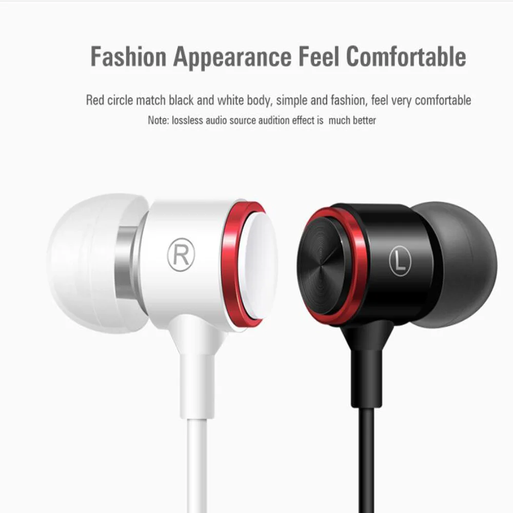 Fashion 3.5mm E3 Magnet Metal Sports Headset Stereo Sweat-proof Running Sport music in ear  With Mic For Mobile Phone Call