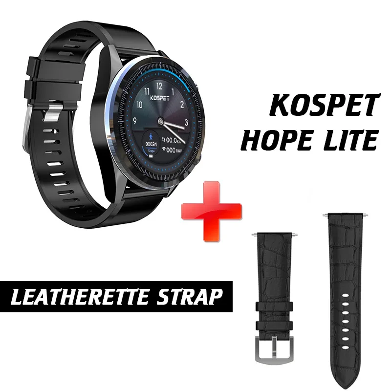 KOSPET Hope Lite 1 ГБ 16 ГБ Android7.1.1 Dual 4G умные часы для мужчин IP67 620 мАч 8.0MP 1,3" Керамические Смарт-часы телефон для IOS Android - Цвет: Add Leather Strap