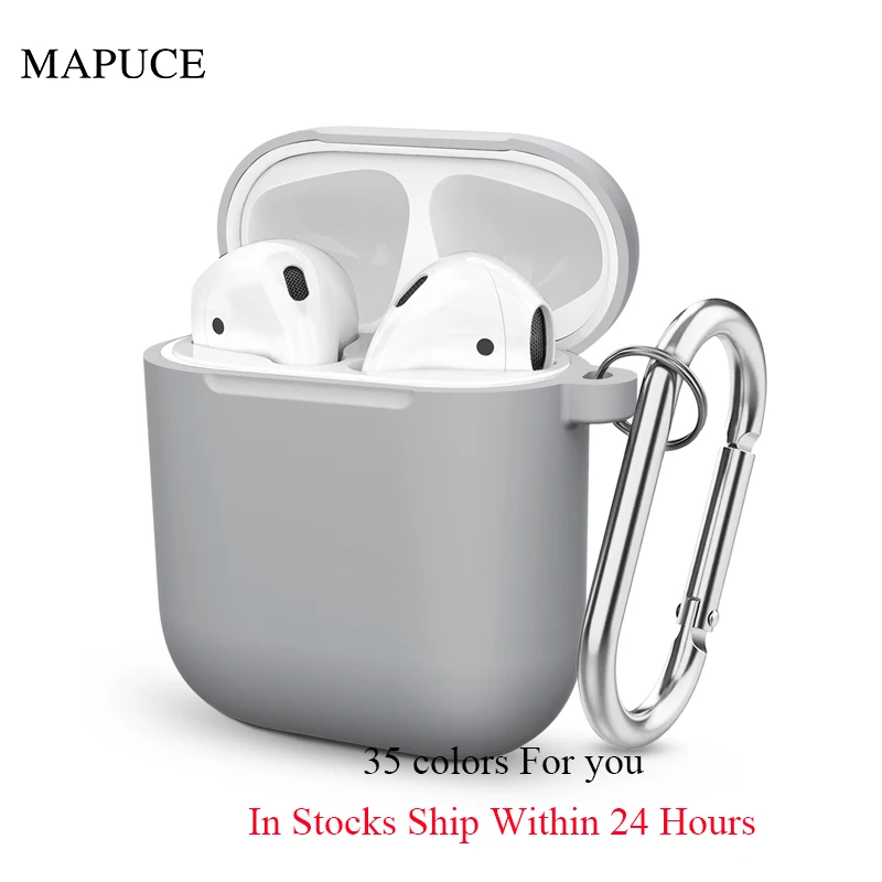 Чехол Airpod для Apple мягкий силиконовый чехол беспроводных наушников Airpods зарядного
