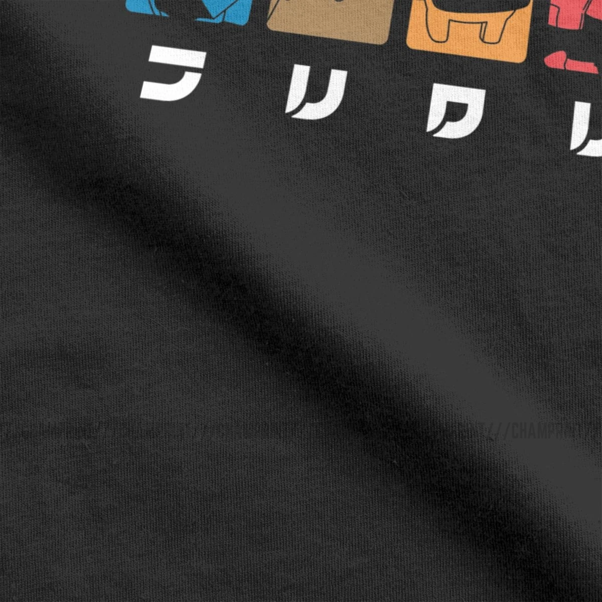 FLCL T-Shirt Men Fooly Cooly Japan Anime Vintage Pure Cotton Tees Round Neck Short Sleeve T Shirt 4XL 5XL Clothing | Мужская одежда