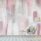 Самоклеящиеся обои на заказ, Современная розовая абстрактная Акварельная живопись, фото, Настенная роспись, гостиная, спальня, искусство, 3D наклейки на стену