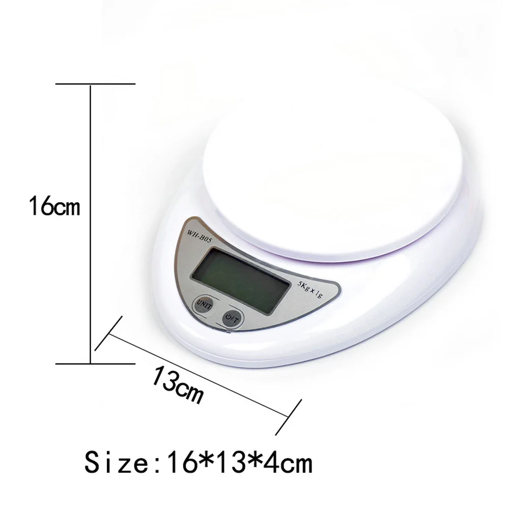 

5kg/1g Portable Digital Scale LED Electronic Scales Postal Food Balance Measuring Weight Kitchen LED Electronic Scales