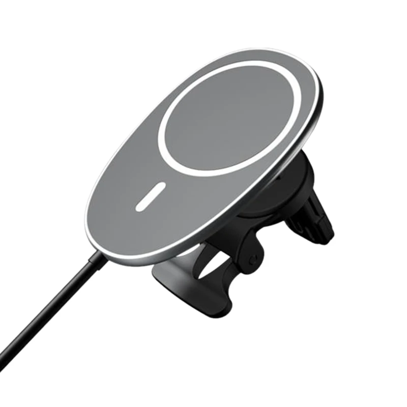 

Высокомощное умное беспроводное автомобильное зарядное устройство 15 Вт, держатель для телефона, маленькая и тонкая автомобильная магнитна...