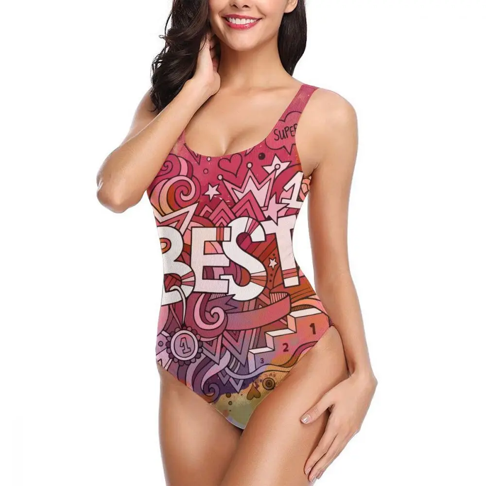 Женский купальник 2021 лучший слитный с надписью рук женское сексуальное боди