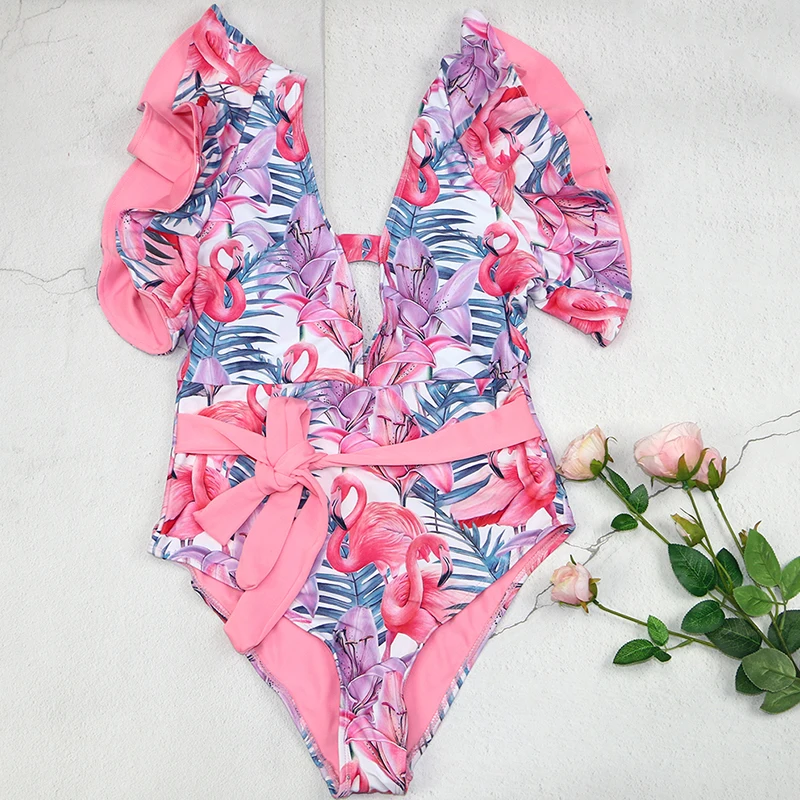 

2022 Women sexy pink bikini European and American cross-border e-commerce swimsuit