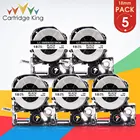 5PK SS18KW черная и белая 18 мм лента для маркировки совместимый для Epson King Джим LabelWorks LW-C410 LW-400 LW-400L LW-K400 принтер для печати этикеток
