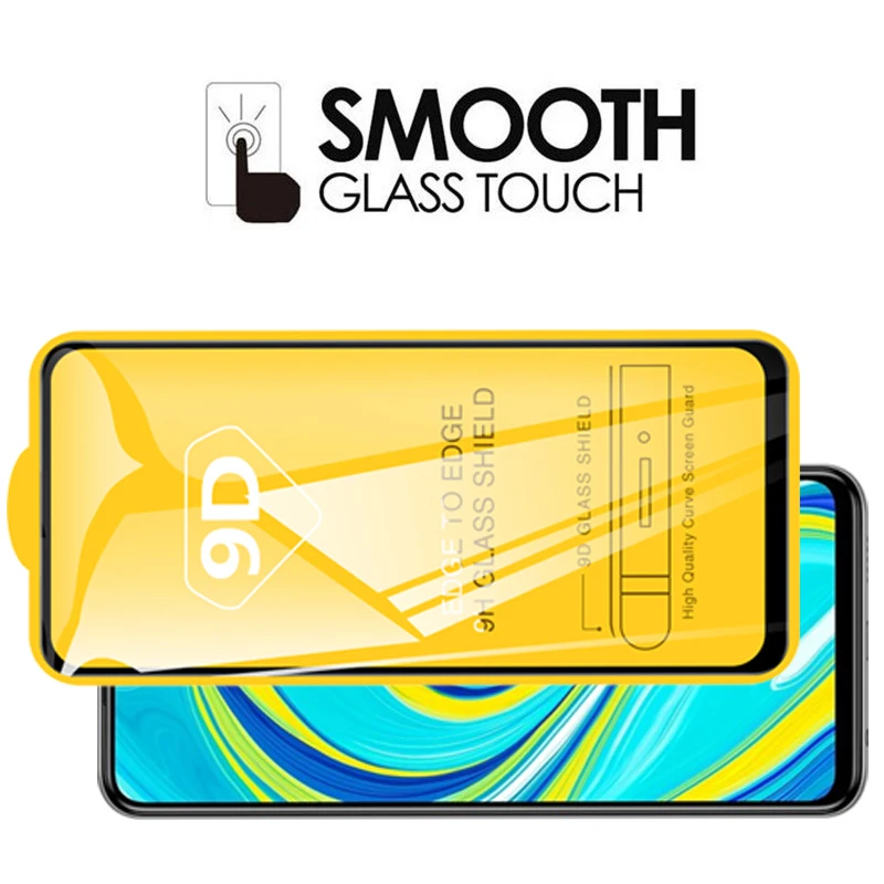 

4-in-1 9D Tempered Glass Screen Protectors for Redmi Note 10 9 Pro Max 9T 9S 9C 8 Protective Camera Lens Film for Redmi Note 10S