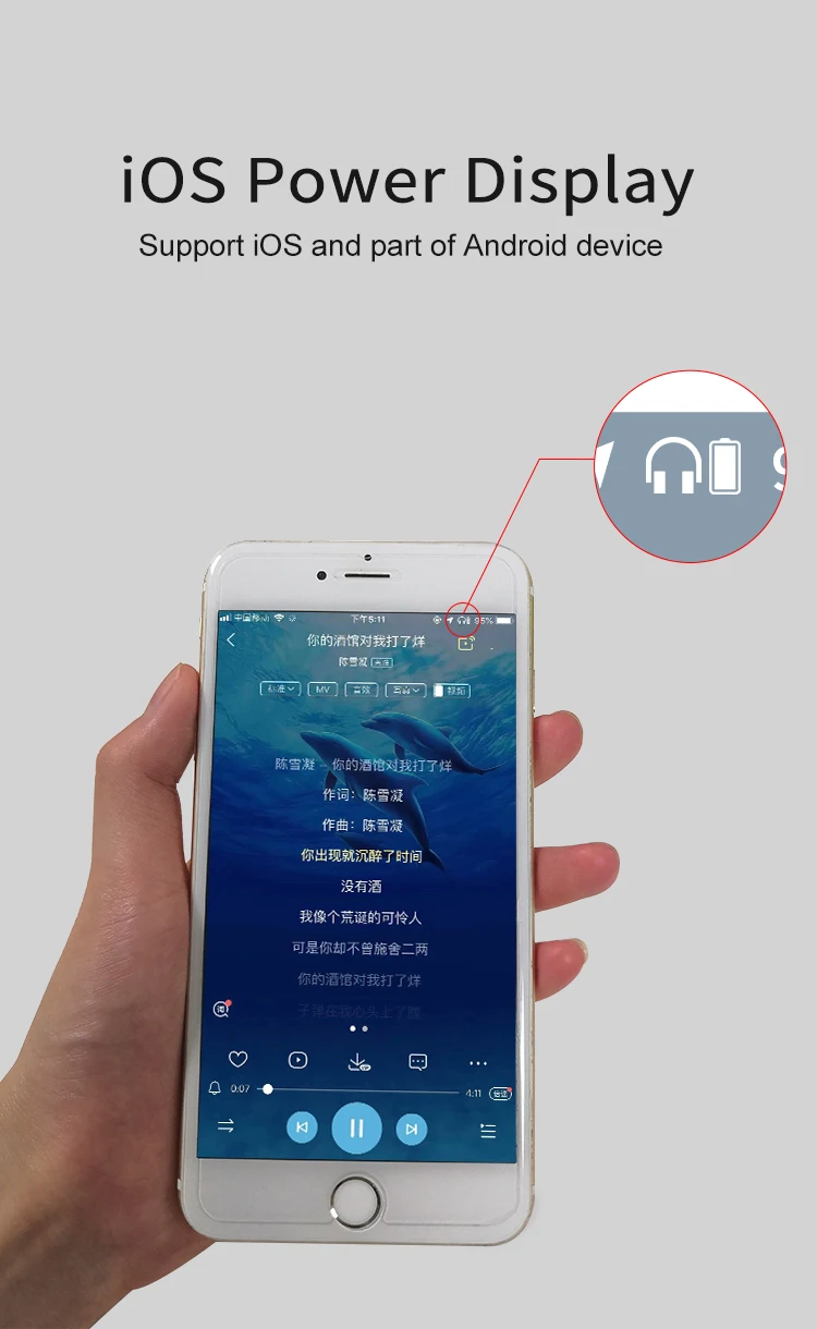IPUDIS 5,0 Bluetooth Наушники быстрая зарядка беспроводная гарнитура Handfree 190 мАч
