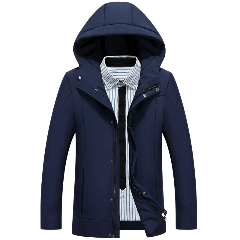 2019 брендовая мужская зимняя куртка Толстая теплая одежда белая пуховая гусиное