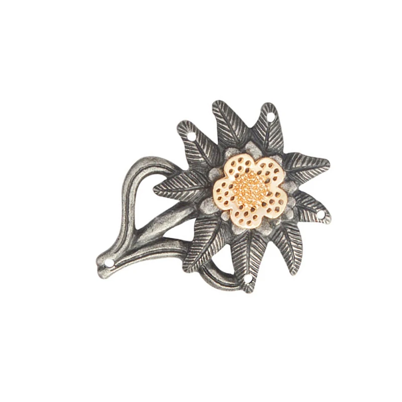 

Edelweiss Mountain Troops Ancient Simple color Flower brooches Badges for Hats