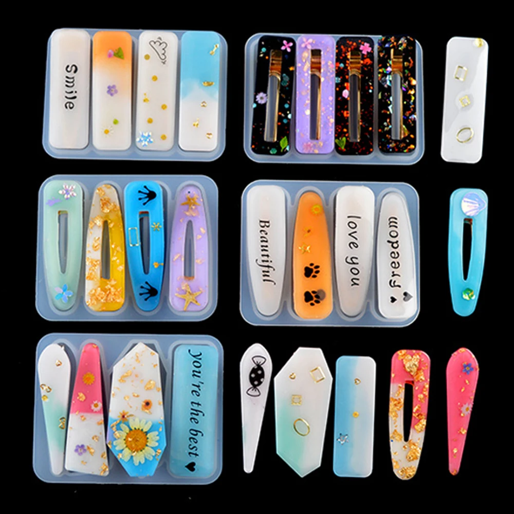 Силиконовая эпоксидная форма для рукоделия из смолы зажим волос заколки