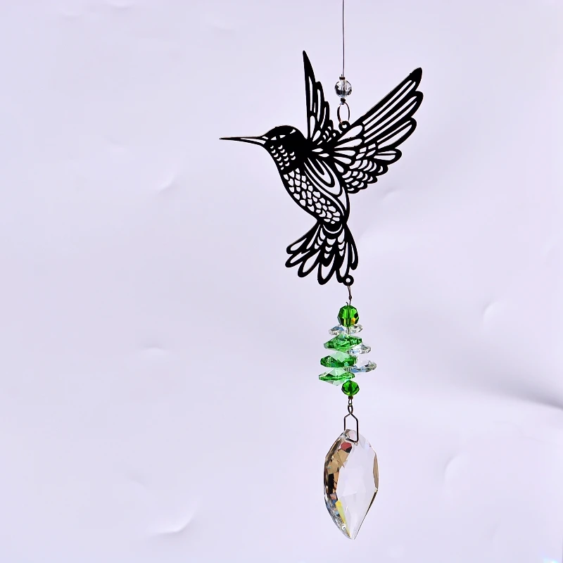 Хрустальный Ловец солнечных окон Hummingbird для сада уличный декоративная подвесная