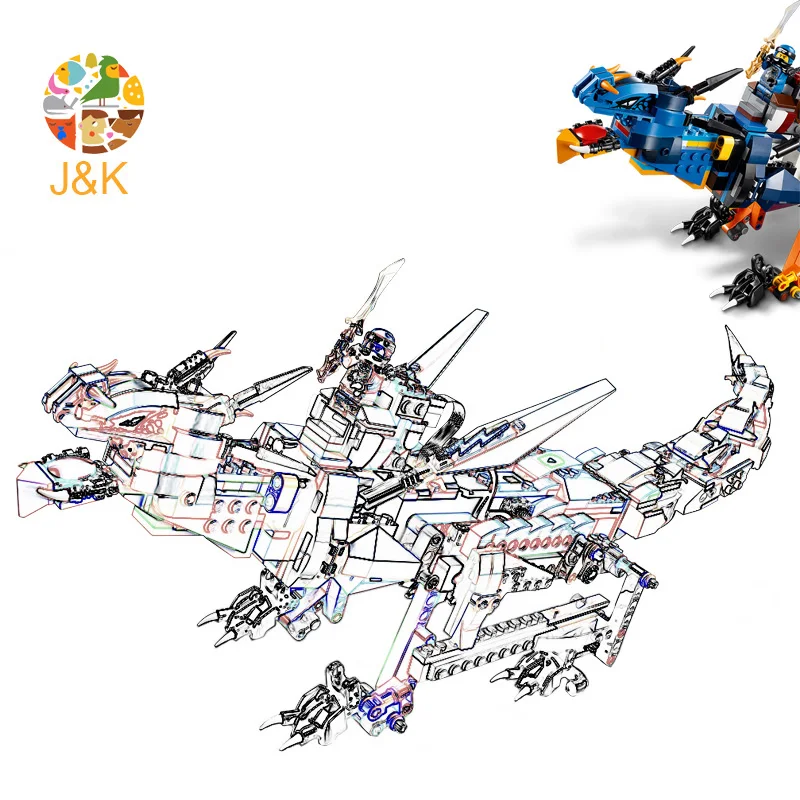 70652 515 шт. серии ниндзя синий дракон штурмбрингер модель s кирпич Развивающие