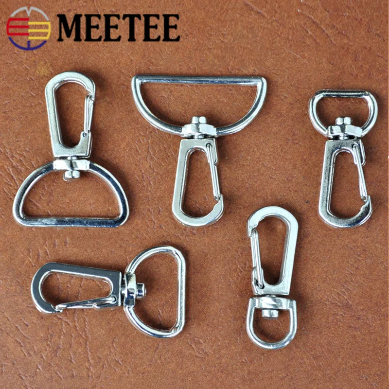 Meetee 10 шт. 9-32 мм металлический поворотный триггер сумка части шнурка оснастка