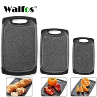 walfos plastic kitchen chopping board anti bacterial cutting board chopping block imitation marble fruit vegetable meat tools