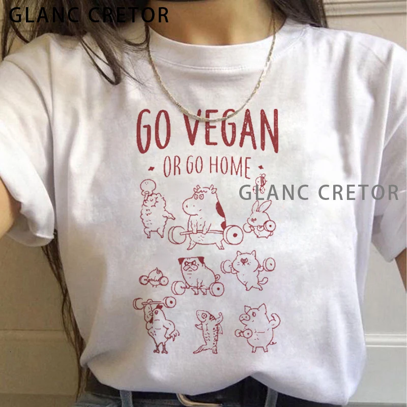 

New Korean Kawaii Female Clothes Tops Tees Harajuku Ulzzang Graphic Vegan Women T Shirt Women Tshirt Shirts T-shirt