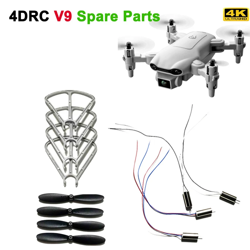 

4DRC V9 Mini Drone Helicopter Propeller Maple Leaf Protection Guard CW CCW Motor Spare Part 4D-V9 Accessory
