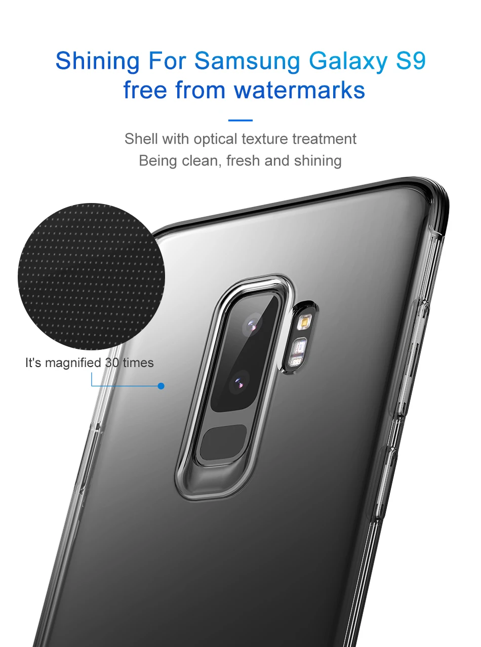 Чехол Baseus для samsung Galaxy S9 Plus, ультра тонкий прозрачный мягкий силиконовый чехол из ТПУ для samsung S9 S9Plus, чехлы