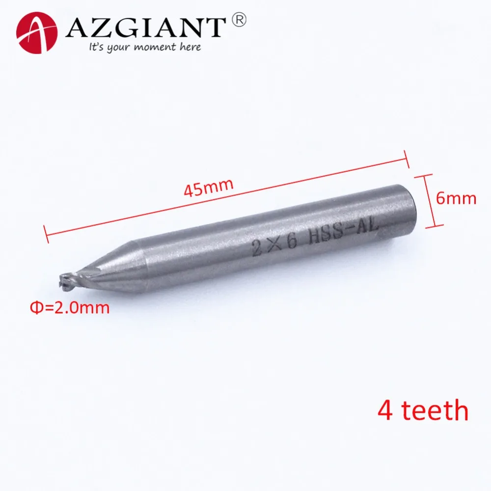 HSS 2 0 мм Концевая фреза гравировальный резец для подрезки кромок ЧПУ фрезы машины