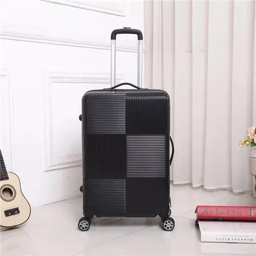black KLQDZMS cheap2" 24" 28 дюймов багаж на колёсиках Спиннер для мужчин и женщин бизнес путешествия чемодан на колесах - Цвет: black
