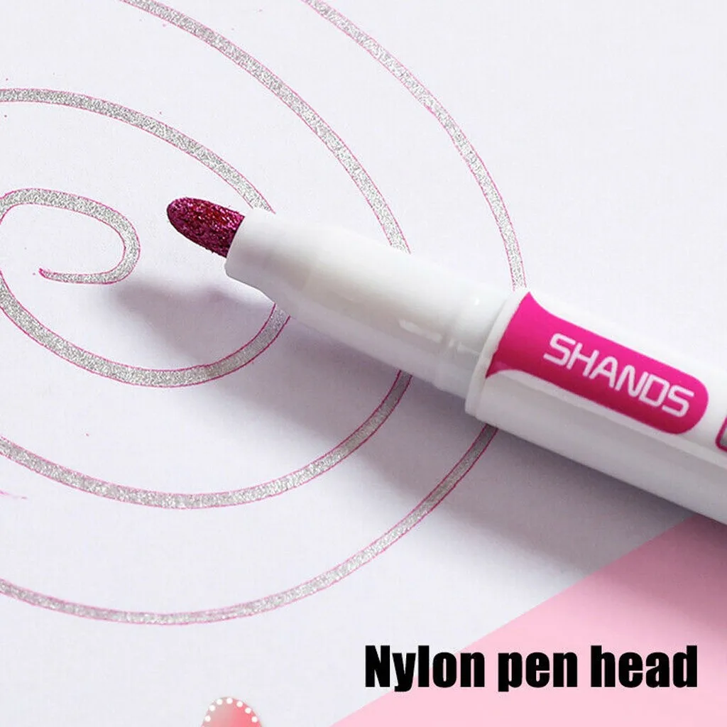 Drawing Double Line Outline Pen Highlighter Marker 8 Colors for School | Канцтовары для офиса и дома