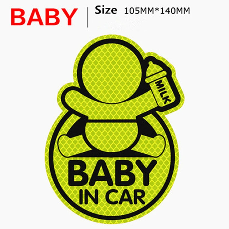 Светоотражающие предупреждающие наклейки мультяшный малыш в автомобиле