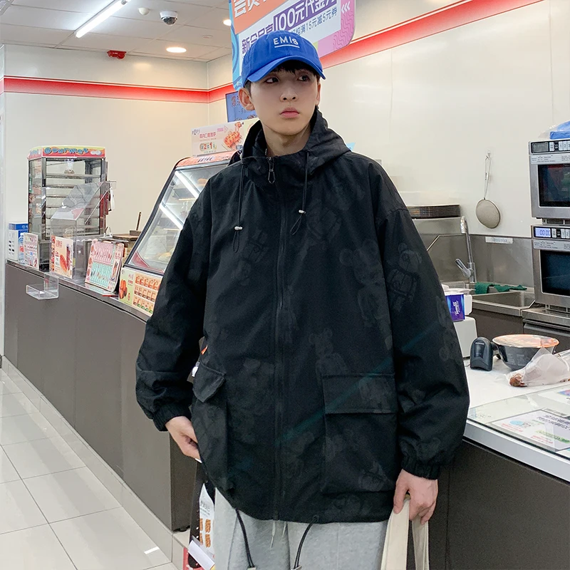 

Men's Windbreaker Jackets Waterproof Military Hooded Water Proof Wind Breaker Fashion Casual Windbreaker Jacket Coat