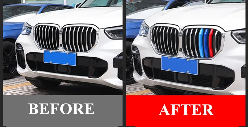 Для BMW X5 G05 ABS передняя Решетка Вставка накладка 2020-2021 3 шт. автомобильные