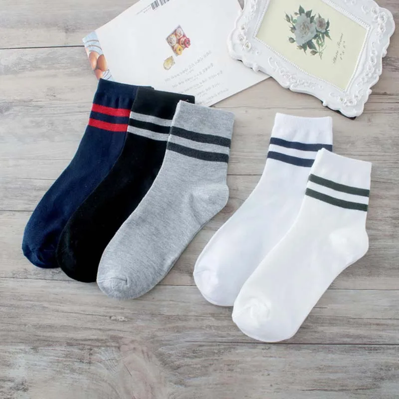 3 пары мужские носки средней длины на осень и зиму повседневные хлопчатобумажные