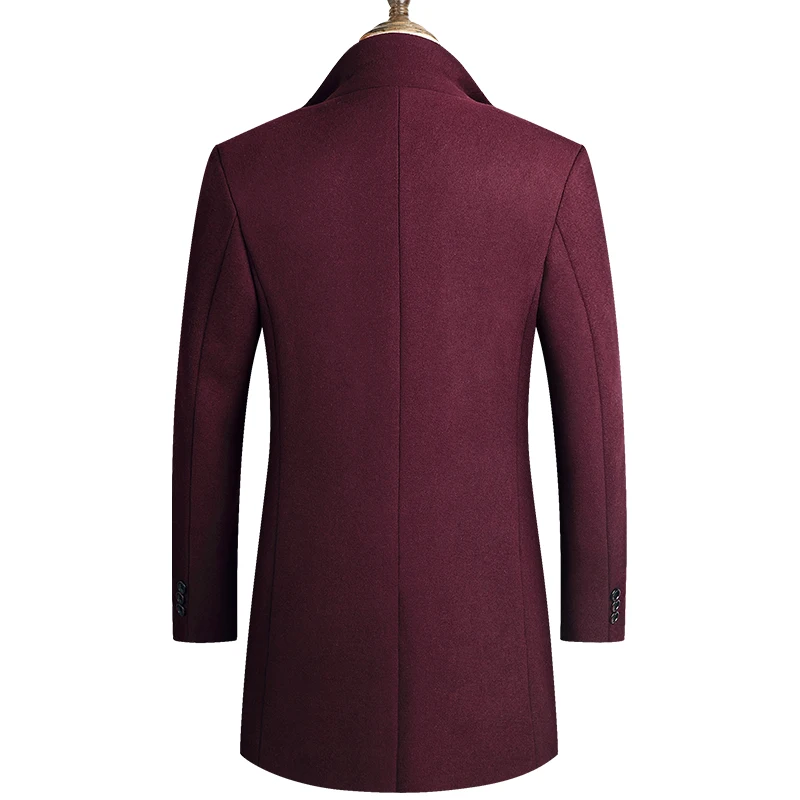 

2020Moda masculina jaqueta bluso longo casaco plus size 3xl 4xl trench coat gola fina casual casaco de l preta masculino