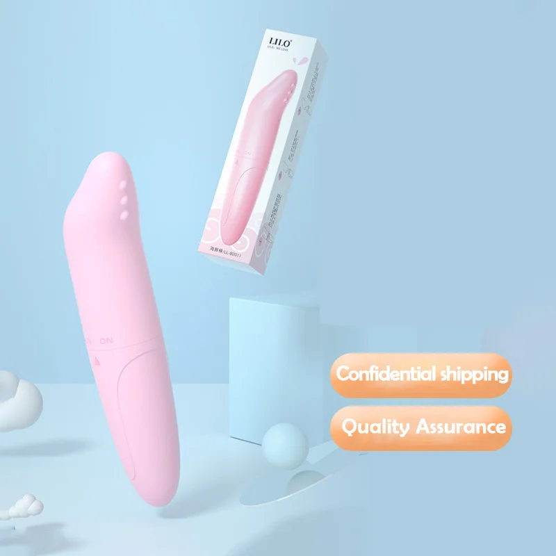 Маленький портативный мощный мини-вибратор с батарейкой в виде дельфина для