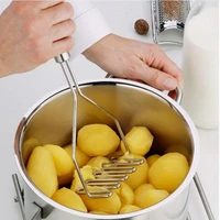 stainless steel wave shaped potato masher masher ricer vegetable fruit crusher tool kitchen accessories