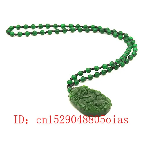 Натуральный зеленый китайский Нефритовый дракон ожерелье с подвеской модное
