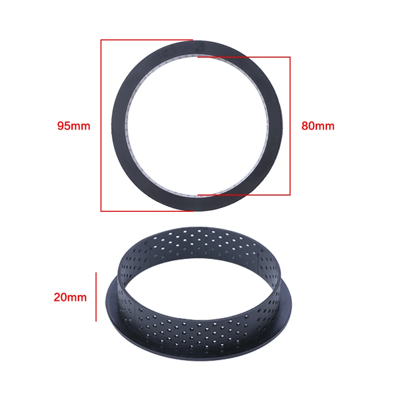 8 Pcs Mini Tart Ring Circle Cutter Tartlet Mold Small Pie Heat-Resistant Perforated Cake Mousse Molds Non Stick | Дом и сад