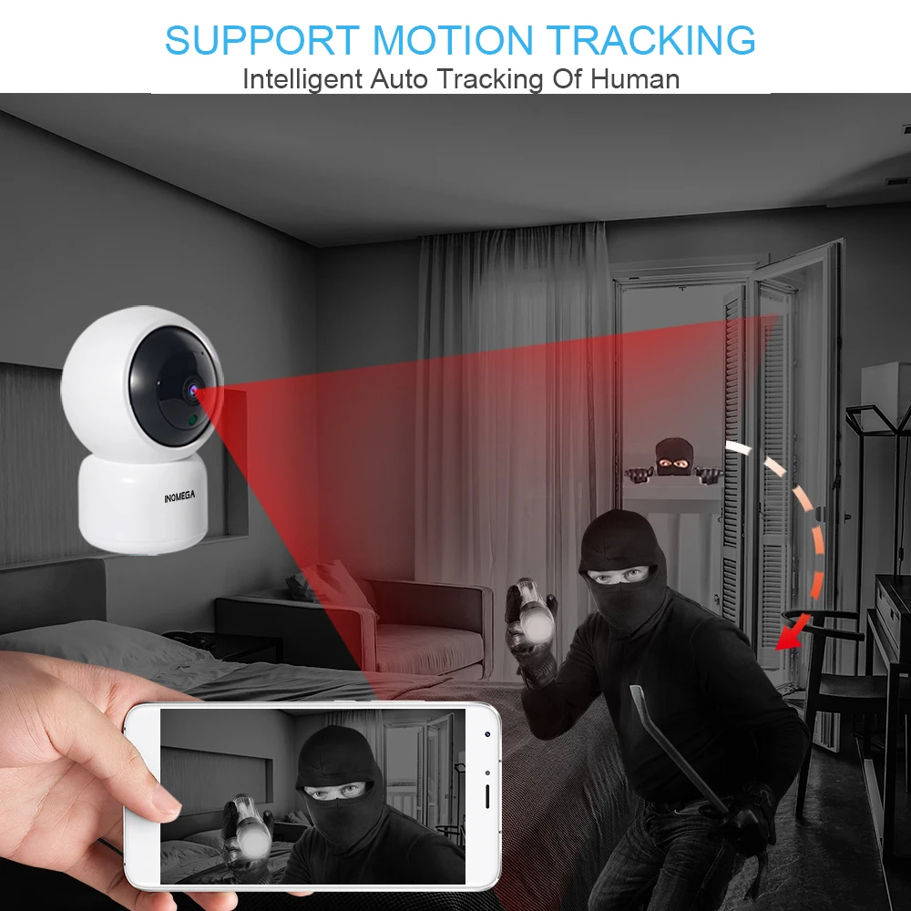 

INQMEGA 1080P Cloud Wireless IP Camera Home Security Surveillance CCTV Network Intelligent Auto Tracking Of Human Mini Wifi Cam