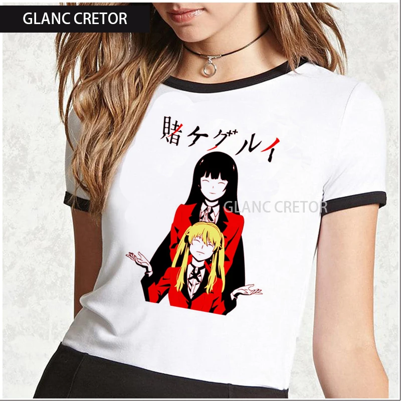 

Kakegurui casual print couple clothes couple summer top clothes harajuku t shirt summer top women streetwear