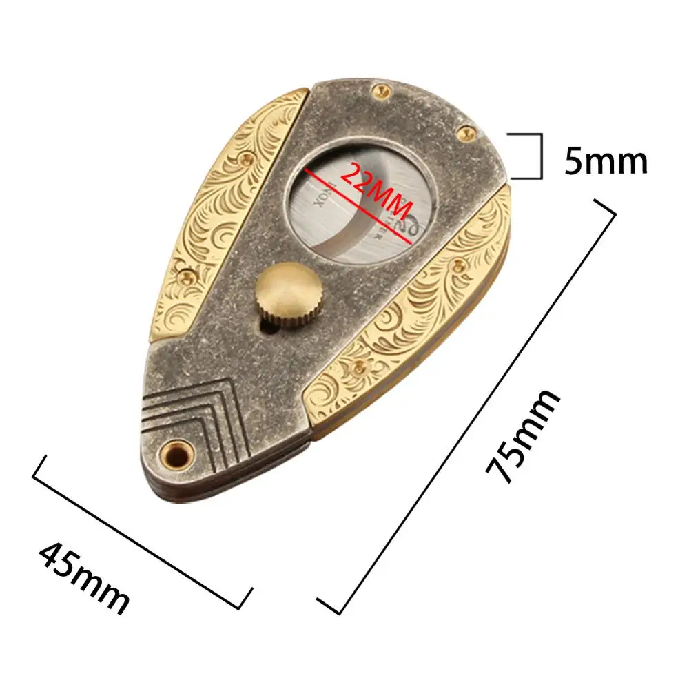 LUBINSKI металлический сигары резак из нержавеющей стали лезвие нож Карманный