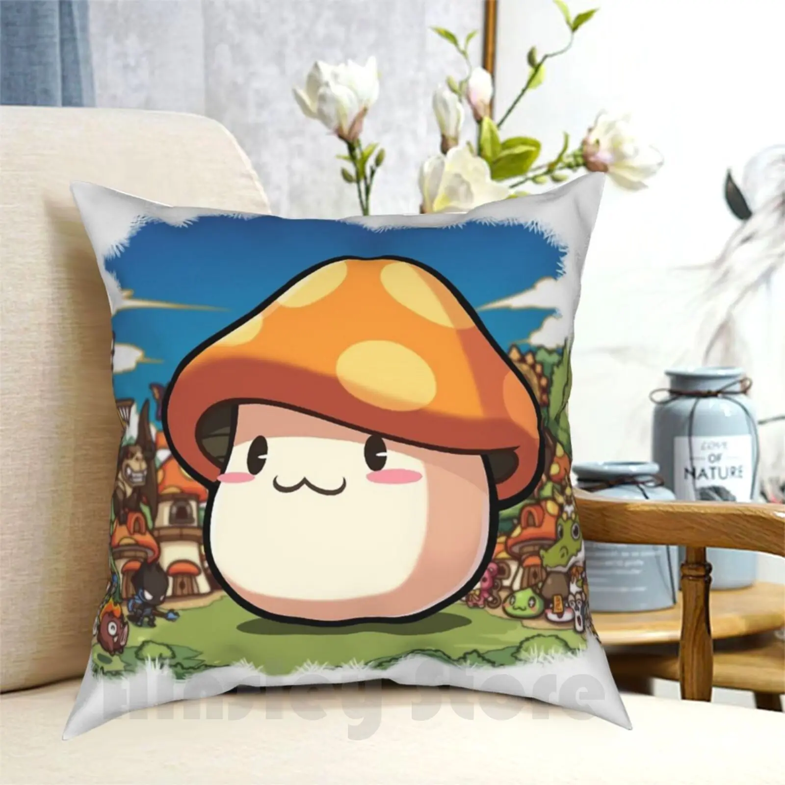 

Апельсиновый гриб Maplestory! Наволочка с принтом для дома, мягкая искусственная наволочка, Maplestory, Maplestory2, История Игры клен 2